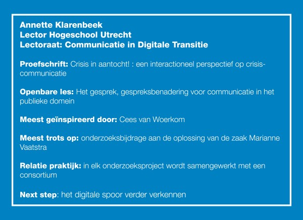 Kader Wie is Wie in de Wetenschap Annette Klarenbeek